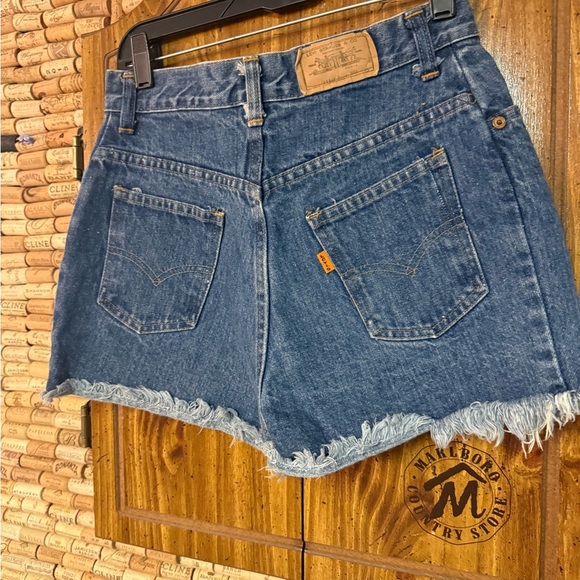 Vintage Levi’s Orange tab cotton high rise raw hem shorts size 13 - Picture 2 of 7